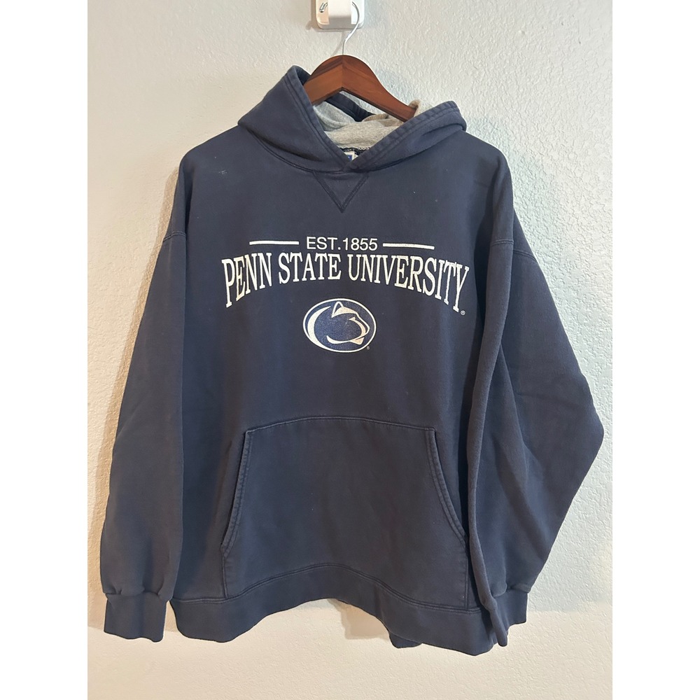 Hanes Penn State Vintage Hoodie Mens XL Navy Blue Nittany Lions‎ Sweatshirt